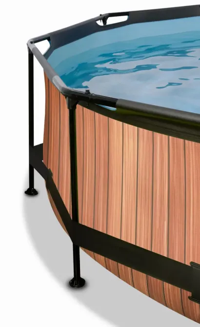 Бассейн EXIT круглый с куполом 300 х 76 см в цвете Wood Київ - фото 7