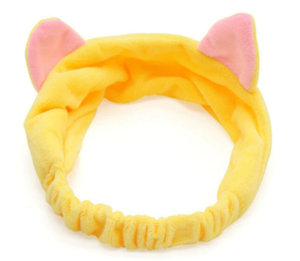 Повязка для волос плюш Ушки Кошечки желтые Киев - изображение 1