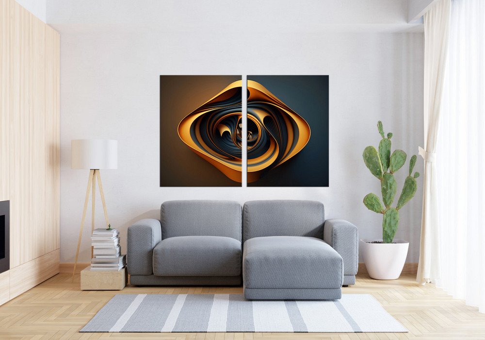 Модульна картина у вітальню/ спальню Абстракцезія TLV-2_116 120х170 см Київ - фото 3