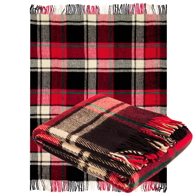 Плед напіввовняний 170×200 червоний диз. 5 двоспальний Київ - фото 1