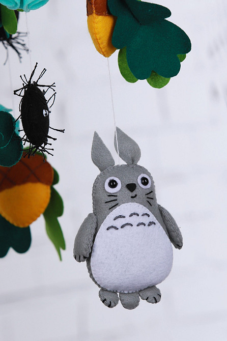 Дитячий музичний мобіль на ліжечко для немовлят WooolyWool «Тоторо» з 35 мелодіями (М024) Київ - фото 3