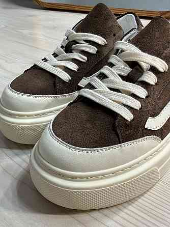 Кеды женские Hengji 707-7 замшевые на высокой платформе коричневые, 40, 25,5 см Киев