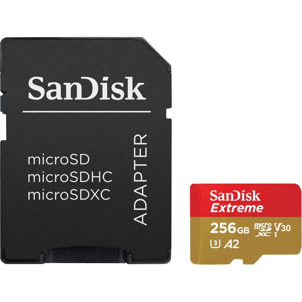 Картка пам'яті MicroSDXC 256 GB C10 UHS-I SanDisk Extreme V30 U3 R190/W130MB/s + SD (SDSQXAV-256G-GN6MA) 256 Харьков - изображение 8