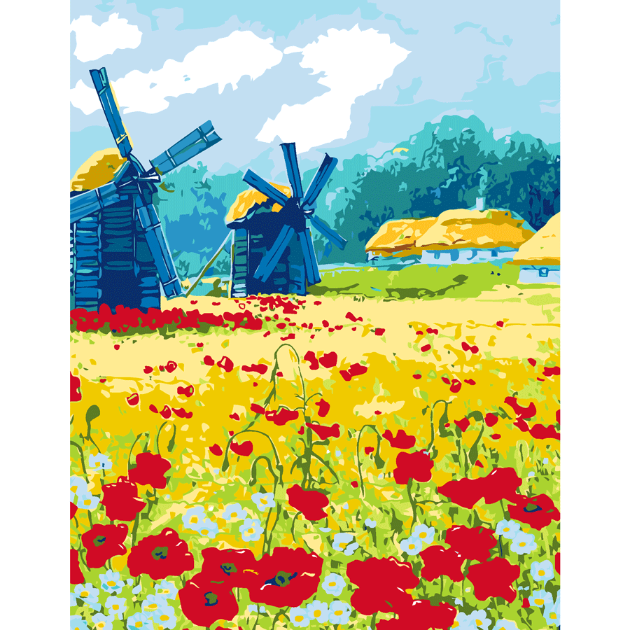 Картина за номерами „Рідне село“ 35×45см ROSA START Київ - фото 1