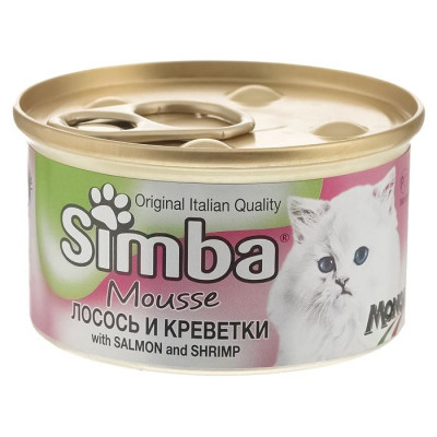 Консерви для котів Simba Cat Wet лосось та креветки 85 г (8009470009430) Вінниця - фото 1
