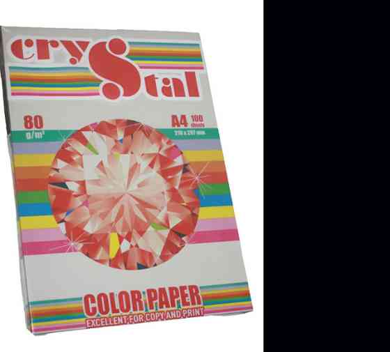 Папір кольоровий "CRYSTAL COLOR PAPER" А4/80 г/м (100арк.) Black 401 (чорний) , шт Київ