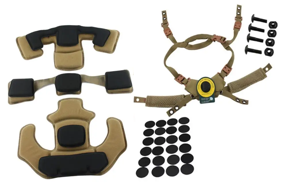 Универсальная система креплений для шлема Wendy system с подушками (Койот) Винница - изображение 1