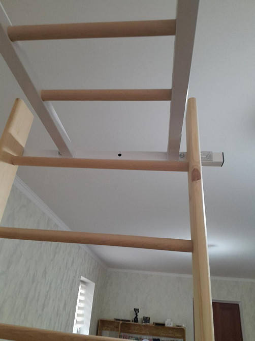 Шведська стінка Olimpic White спортивний дитячий куточок спорткомплекс з турником брусами для дітей тренажер Кам'янське - фото 5