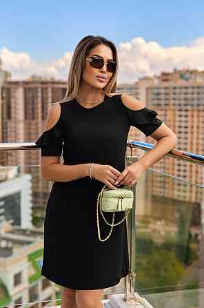 Летнее платье женское с вырезами на рукавах 