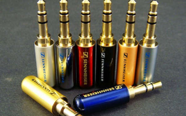 Штекер 3,5 мм стерео, Sennheiser, металевий корпус, синій Полтава - фото 1