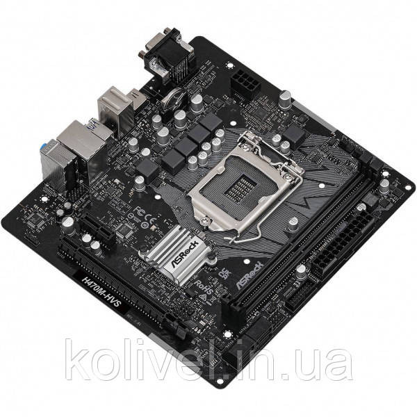 ASRock H470M-HVS R2.0 (1200/H470, 2*DDR4, PCIex16, HDMI/VGA, 4xSATAІІІ, RAID, GLan, 7.1ch, mATX) (H470M-HVS Киев - изображение 3