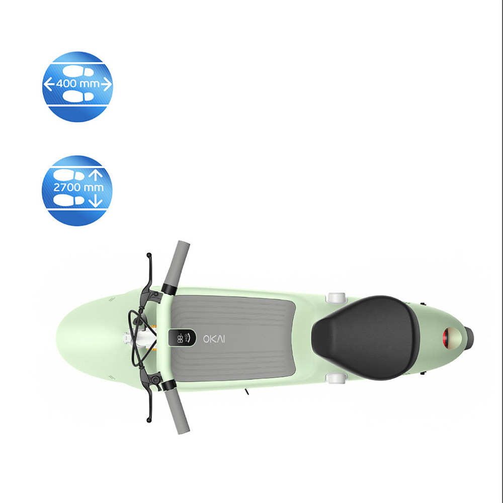 Електросамокат з сидінням OKAI Ceetle PRO EA10C Mint Green 10', 350(900)W, 25Km/h, 10.4Ah, 55Km, 20%,NFC, App, 29kg Киев - изображение 5