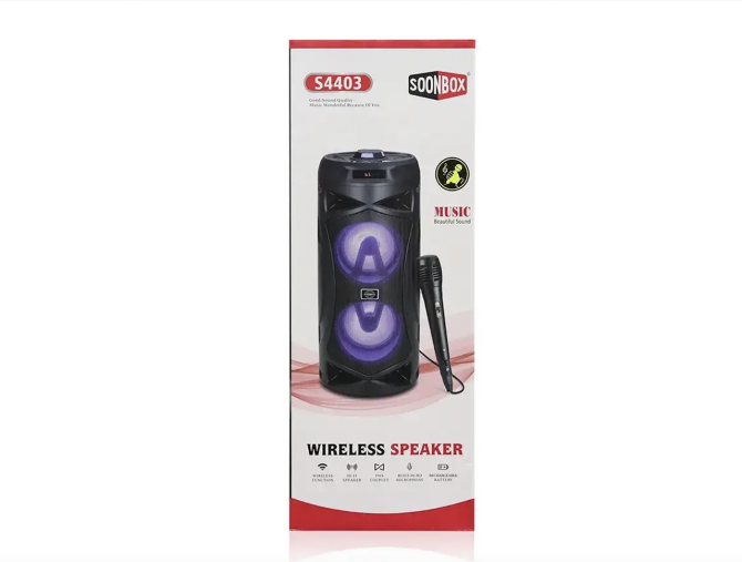 Колонка музична портативна Bluetooth з мікрофоном S4403 ART- 8894 (12шт/ ящ) Київ - фото 1