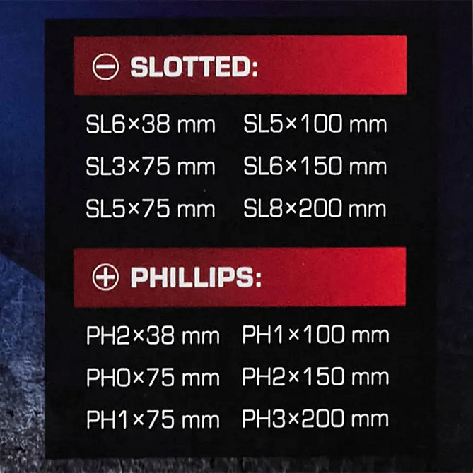 Набор силовых ударных магнитных отверток 12пр. (SL/PH) Forsage F-21311 Одесса - изображение 3