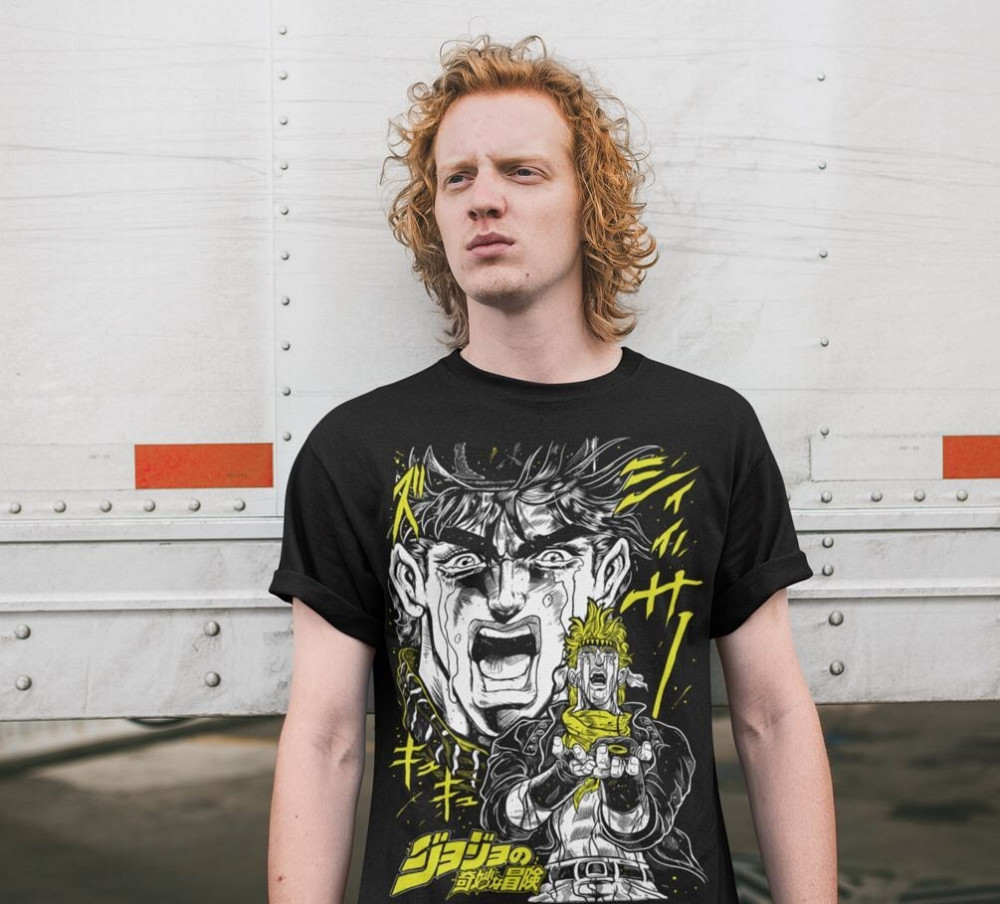 Футболка чоловіча з аніме принтом Джосепх Джоестар Джоджо С оверсайз (S/M/L) Чорний AnimeJ0965 Дніпро - фото 3