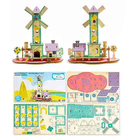 Дерев'яні 3D пазли . Тривимірний конструктор-головоломка 25.2 см * 13 см * 27.7 см Кам'янець-Подільський