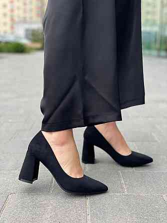 Meideli Туфлі жіночі MEIDELI чорні еко-замша каблук 8 см розміри 36-40 (L222-6) Коломия
