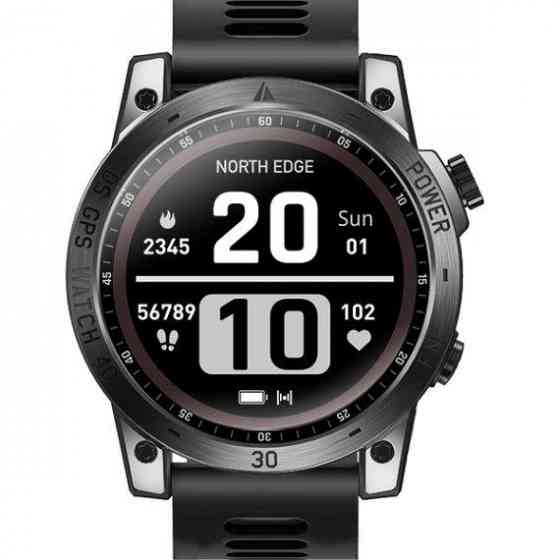 Чоловічий наручний розумний годинник North Edge CrossFit GPS з компасом (Black) Вінниця