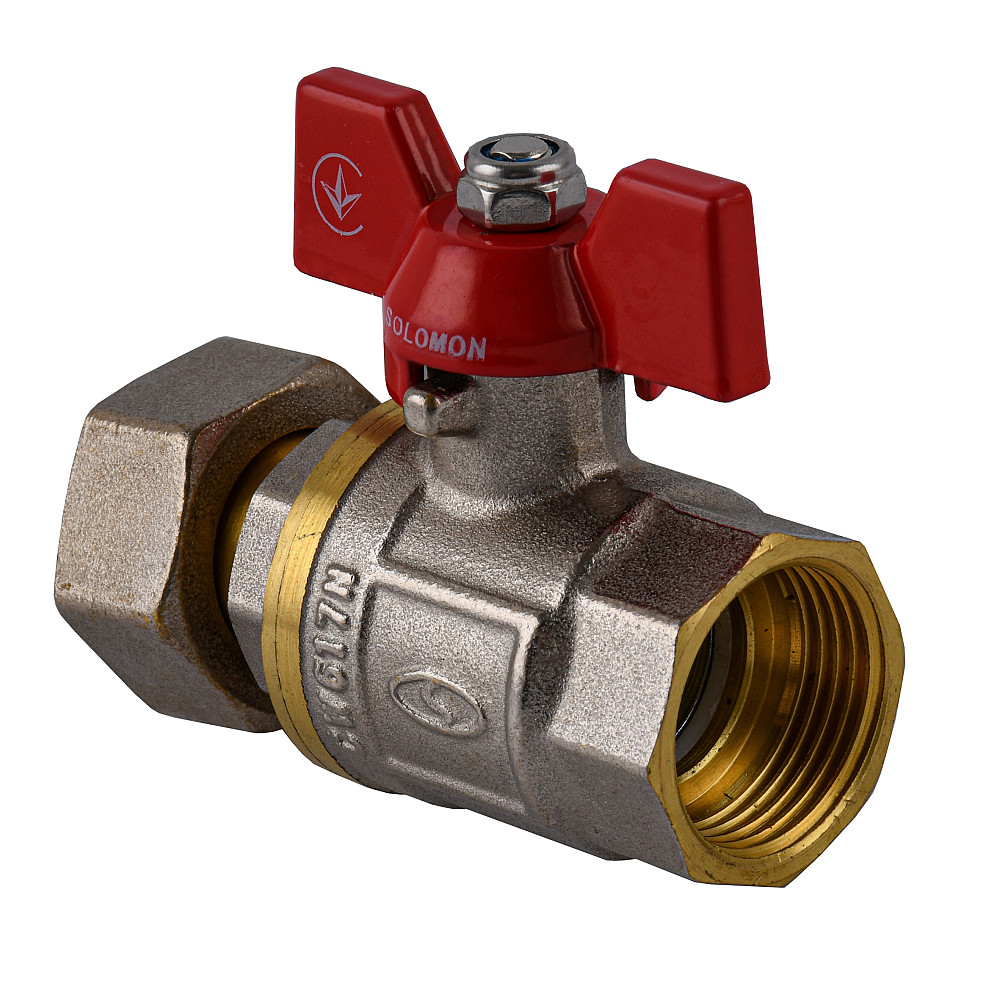Кран кульовий прямий з накидною гайкою SOLOMON 3/4″ ВВ PN40 (V6003-S) Луцьк - фото 3