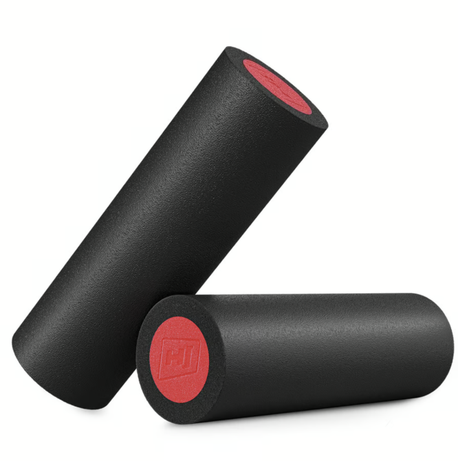 Масажний ролик (валик, роллер) Hop-Sport EPE 45см чорно-червоний Київ - фото 2