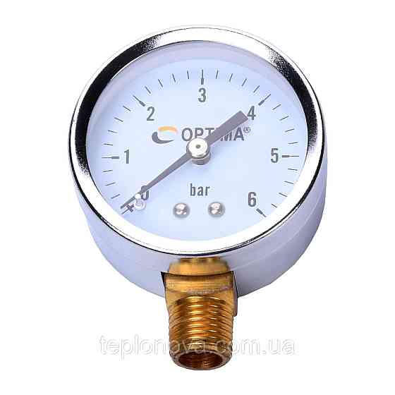 Манометр Optima 6 атм. 50 мм. нижнє під'єднання нерж.корпус ( Y50 - NFC-1 ) Черновцы