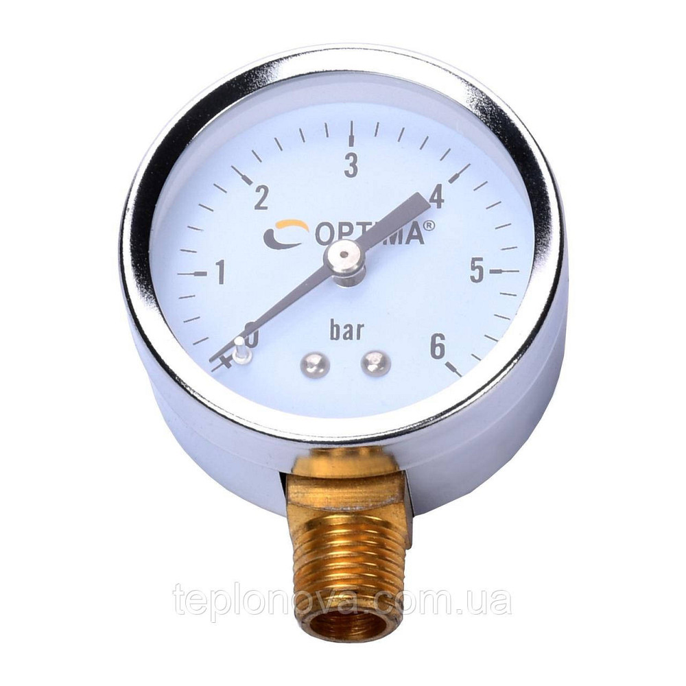 Манометр Optima 6 атм. 50 мм. нижнє під'єднання нерж.корпус ( Y50 - NFC-1 ) Черновцы - изображение 1