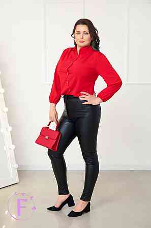 Утеплені жіночі шкіряні штани (хутро) "Dario" оптом | Батал Чорний, 50 Київ