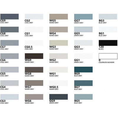 Художественный маркер Arrtx Спиртовые Alp ASM-02GY 32 цвета Серые оттенки (LC302277) Винница - изображение 8