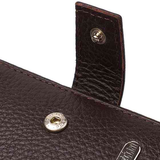 Місткий чоловічий гаманець із натуральної шкіри флотар CANPELLINI 21944 Коричневий Київ