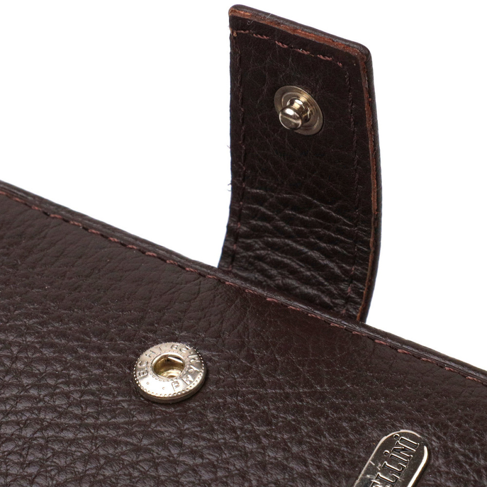 Місткий чоловічий гаманець із натуральної шкіри флотар CANPELLINI 21944 Коричневий Київ - фото 6