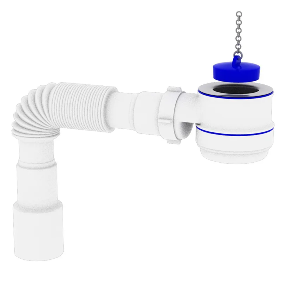 Сифон ZERIX SD-01 1 1/2" для душового піддону з випуском   ( ZX4956 ) 23625 Харків
