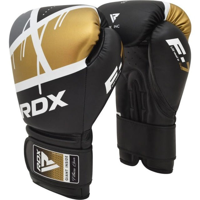 Боксерські рукавиці RDX F7 Ego Black Golden 14 унцій Каменское - изображение 2