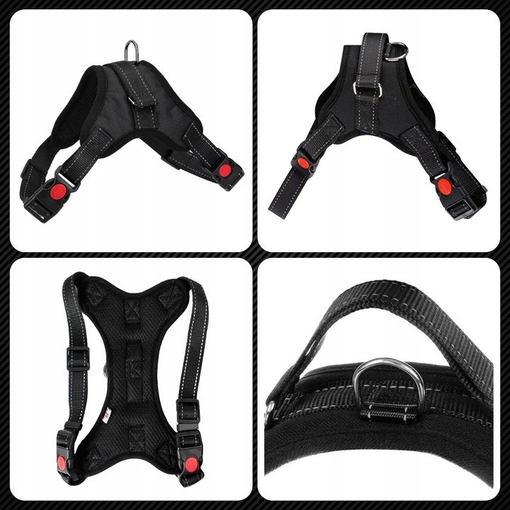 Шлейка без давления с ручкой для средних пород собак 