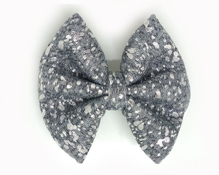 Заколка-бант для волос серая Киев - изображение 1