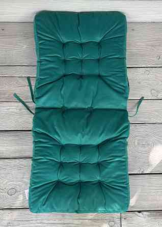 Подушка для стільців (50x120х8 см) подвійна Decorator Флокс колір бірюзовий 84-155 Київ