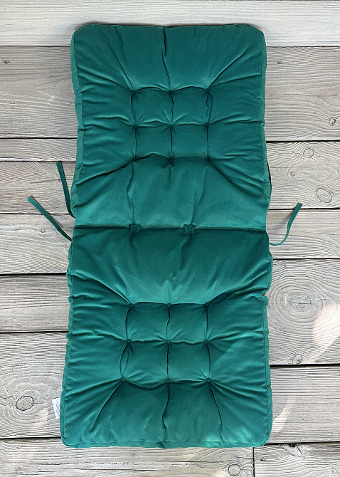 Подушка для стільців (50x120х8 см) подвійна Decorator Флокс колір бірюзовий 84-155 Київ - фото 4