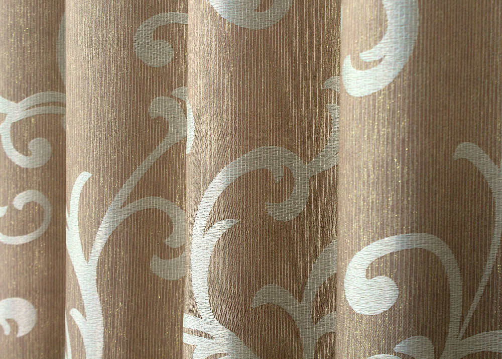 Комплект готових штор VR-Textil Жакард Allure № 1615ш Темно-бежевий 150х270 см 2 шт (33-0572) Київ - фото 7