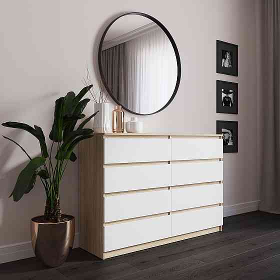 Комод VAYS R-8, 8 шухляд без ручок, ЛДСП, 140×40×98 см – для спальні, вітальні, передпокою Львів