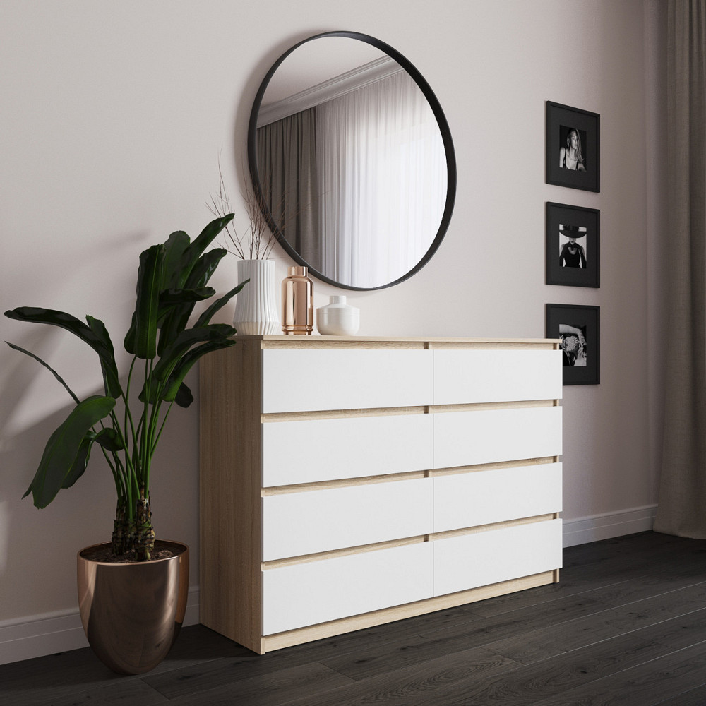 Комод VAYS R-8, 8 шухляд без ручок, ЛДСП, 140×40×98 см – для спальні, вітальні, передпокою Львів - фото 6