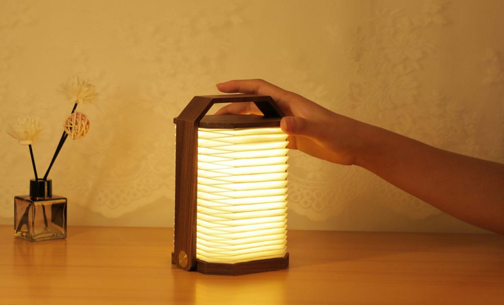 Світильник на акумуляторі Gingko Smart Origami Lamp, натуральний горіх | G033WT Вінниця - фото 1