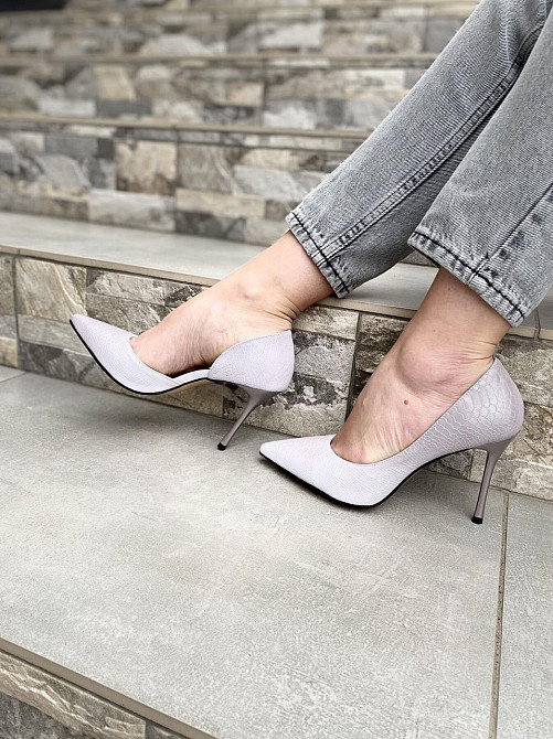 Туфлі жіночі TEE фіолетовий еко-шкіра каблук 9см 36р ( -123) Коломыя - изображение 9