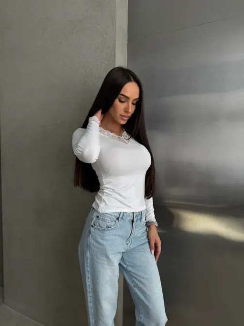 Лонгслив с изящным кружевом Одесса - изображение 8