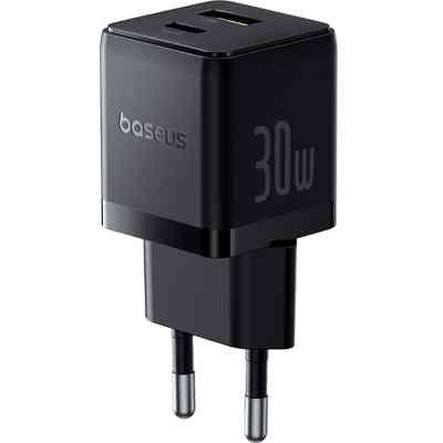 Зарядное устройство Baseus 1xUSB-C 30W + 1xUSB + cable USB-C to USB-C 60W 1.0m (P1011160A113-01) Винница