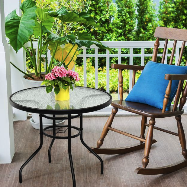 Садовий стіл Costway Acapulco з місцем для парасолі Київ - фото 4