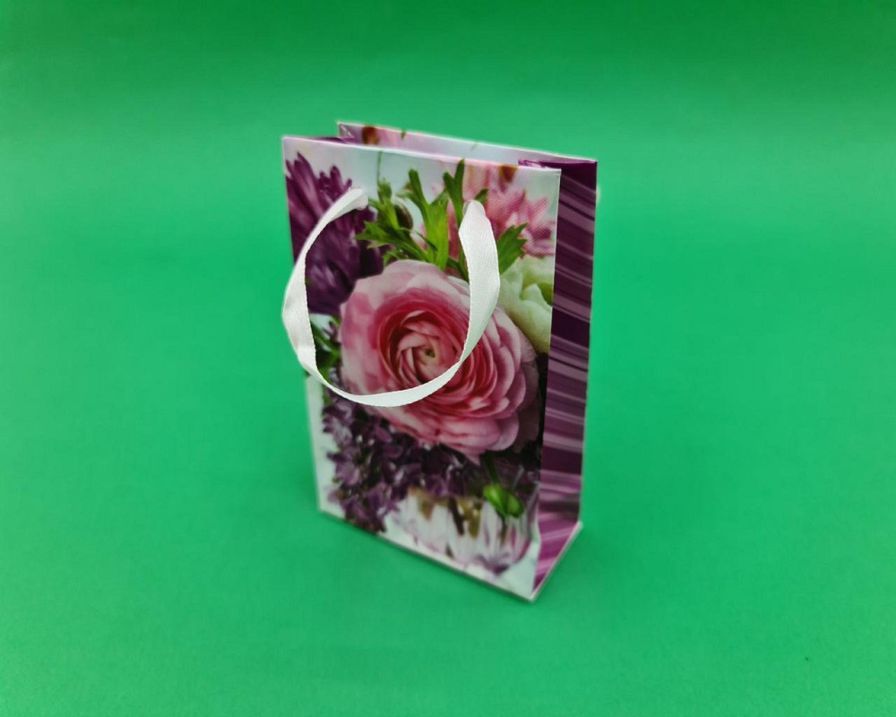 Пакет паперовий подарунковийМІНІ 8*12*3.5 арт08 (12 шт.) Харків - фото 1