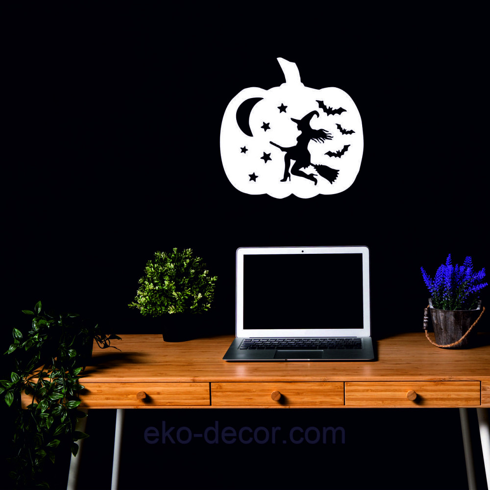 Декоративное настенное 3D Панно «Ведьма», Декор на стену с объемом 50*50 см, Белый Киев - изображение 6