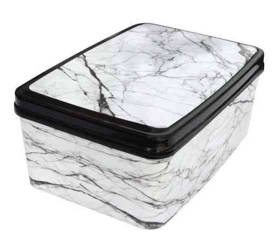 Контейнер з кришкою 2.1 л Білий мармур Харків