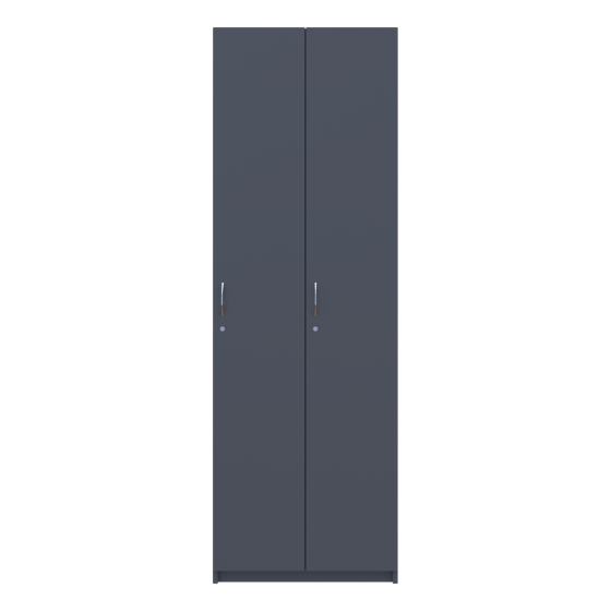 Роздягальня Doros 2-х секційна Графіт 2 ДСП 60х52х180 DRS-011613 (40512886) Львів