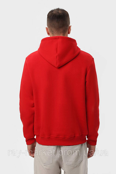 Худи мужское базовое утепленное RAY BASIC красное (U0401M-Red) S Киев - изображение 4