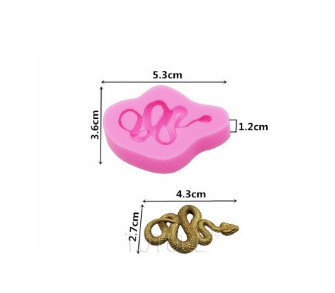 Силиконовая форма Змея 53 на 36 мм розовый Киев - изображение 2